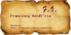 Franciscy Valéria névjegykártya